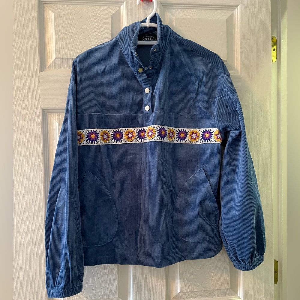 Corduroy Snap Pullover